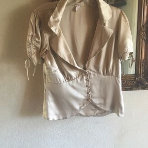 Joie silk top in gold